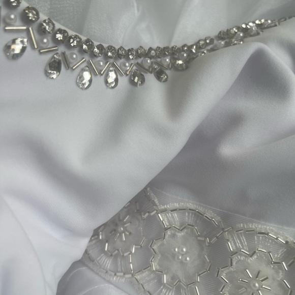 White girls couture christening flower girl semi glitz natural pageant dress - Picture 2 of 7